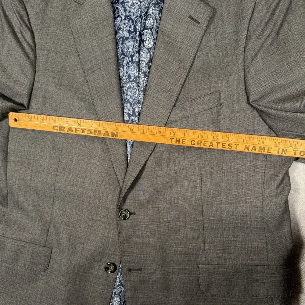 Mens 42 Suit Jacket Sport Coat Blazer Drago Super 160s Wool Surgeon Cuffs READ